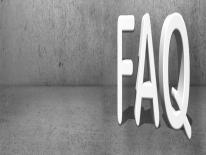 A banner with the letters FAQ